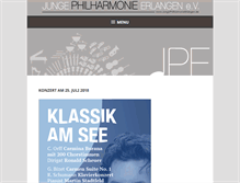 Tablet Screenshot of jungephilharmonieerlangen.de